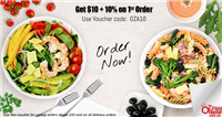 OZA10 Use this voucher for pickup orders above $50 and on all delivery orders