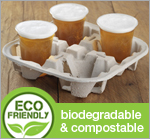 Biodegradable & Compostable Beer Cup Tray Carriers